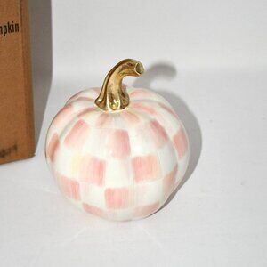 MacKenzie Childs Rosy Check MINI Pumpkin #: 35509-1391 NWT